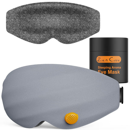 ZENCAVE Women's 3D Aroma Eye Sleep Masks, 99.9% Light Blackout, Contoured Cup with Adjustable Strap, Medium Size, Grey