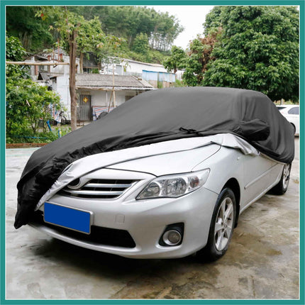 ATOCOVER 3XL Breathable Waterproof Car Cover with Mirror Pockets - All-Season Protection for SUV, Pickup Trucks, BLACK
