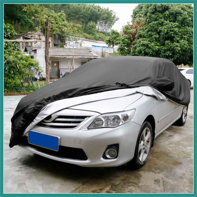 ATOCOVER 3XL Breathable Waterproof Car Cover with Mirror Pockets - All-Season Protection for SUV, Pickup Trucks, BLACK