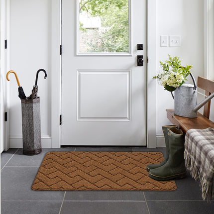 Walensee 36"x59" Indoor Machine Washable Doormat, Front Door Mat for Entrance, BROWN
