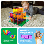 28pc PicassoTiles Jumbo Magnetic Building Blocks Set - 12"x9" and 3" Tiles, STEM Educational Toy