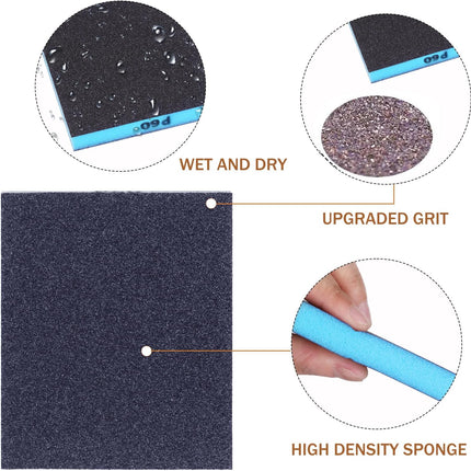 18 Pc 60-280 Sanding Sponge Pads Kit Ultra Fine Sanding Sponges Reusable Sanding Pads Wet Dry Super Soft Foam Sand Block Sandpaper Sponge