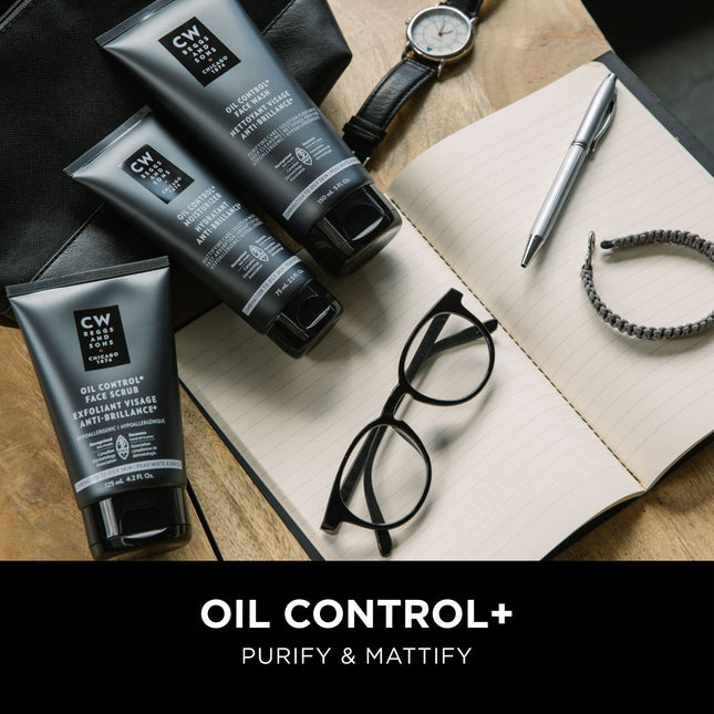 CW Beggs Oil Control+ Face Wash for Men, Oily Skin, Hypoallergenic, Fragrance-Free, Paraben-Free, Alcohol-Free, Mineral Oil-Free, Cruelty-Free