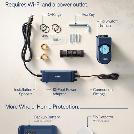 Moen 900-001 Flo by Moen 3/4-Inch Smart Water Monitor and Shutoff