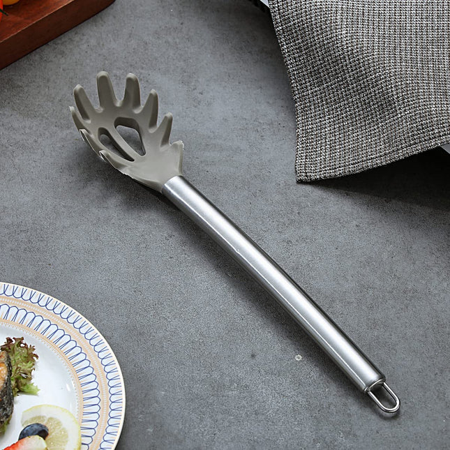Berglander Non-Stick Silicone Spaghetti Spoon Pasta Server, Dishwasher Safe, Easy to Clean 1PC