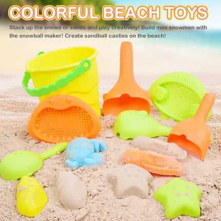 FUN LITTLE TOYS 10Pcs Beach Sand Toys Set