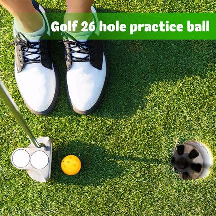 Ounona 24pcs Practice Golf Balls, Hollow Airflow Practice Golf Training Balls, Plastic Training Driving Range for Home Outdoor Indoor Games