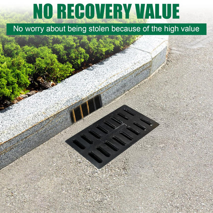 Natotela Fiberglass Cacth Basin Grate-24x16in Square Outdoor Drain Grate for Concrete Cacth Basin,Durable Flat Drainage Grate for Downspout Sewer Lawn Yard Lawn Patio Inlet(23.6x15.75in)