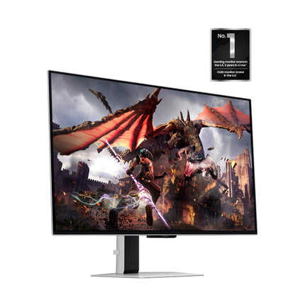 Samsung 32 Inch G8 OLED Silver G-Sync Compatible Gaming Monitor-240 Hz, 0.03 ms (LS32DG802SNXZA) - KM11