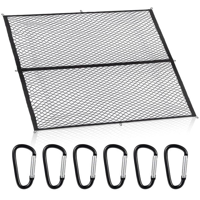 Cargo Net, Adjustable Versatile Elastic Storage Net for Car Trunk, Universal Fit for Most Vehicles，Supplied by JEVIE (47.2"x 47.2" inch)