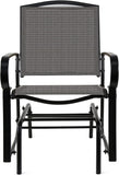 Amazon Basics Outdoor Patio Textilene Glider Chair - Set of 2, Black, 30.3"D x 24.21"W x 36.2"H
