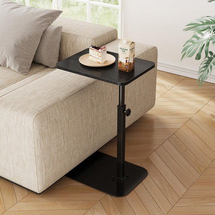 ELYKEN Adjustable Height TV Tray Table for Couch, 360° Swivel Side Table