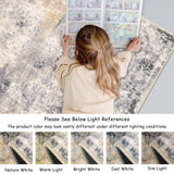 Lahome Modern Abstract Runner Rug - 2x6' Gray Washable Runners for Hallways Rugs for Living Room, Soft Non-Slip Contemporary Indoor Accent Laundry Room Carpet Runner for Gift Entryway Bedroom Door