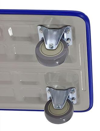 Juggernaut Carts Heavy Duty 660 lb. Capacity Folding Platform Cart, 11.02" Height, 23.2" Width, 35.4" Length, 660 Pounds Load Capacity - FPTC3623-BLUE
