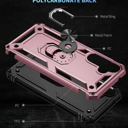 CQUIK Phone Case for Samsung Galaxy S23 FE 5G Case with Ring Stand Magnetic Kickstand for Samsung Galaxy S23 S23 FE