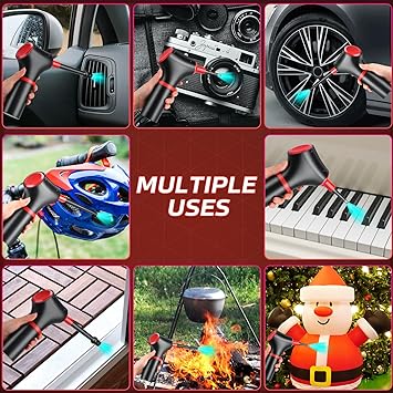 BGGUANG Compressed Air Duster,Continuously Variable Speed to 100000RPM Rechargeable Electric Air Duster Portable Air Blower, Cordless Air Duster for Computer Keyboard Swimming Ring 7000mAh Fast Charge