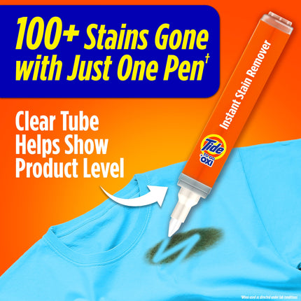 Tide To Go Tide Pen Instant Stain Remover Pen & Spot Cleaner, Portable & Travel-Friendly, Works on Food & Drink Stains, 1 Count Pack
