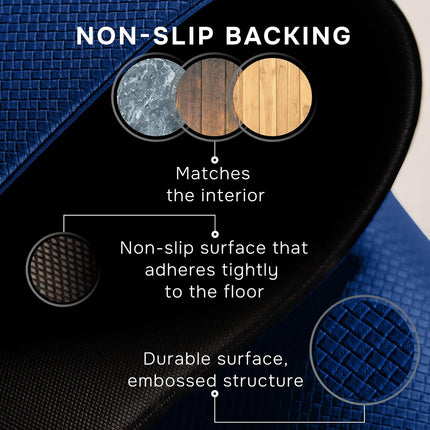 Homergy Anti Fatigue Kitchen Mats for Floor 2 Piece Set, Memory Foam Cushioned Rugs, Comfort Standing Desk Mats for Office, Home, Laundry Room, Waterproof & Ergonomic, 44x77 cm and 44x150 cm