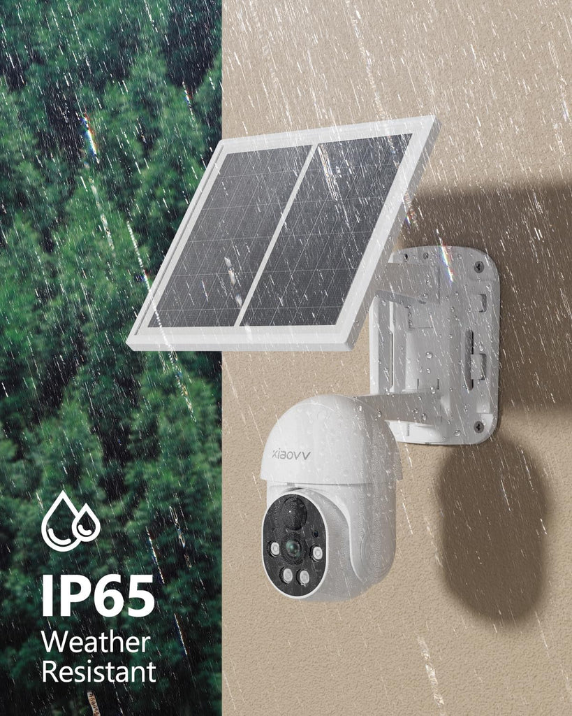 Solar Security Cameras Wireless Outdoor Surveillance with Solar Powered,360° Panoramic View
