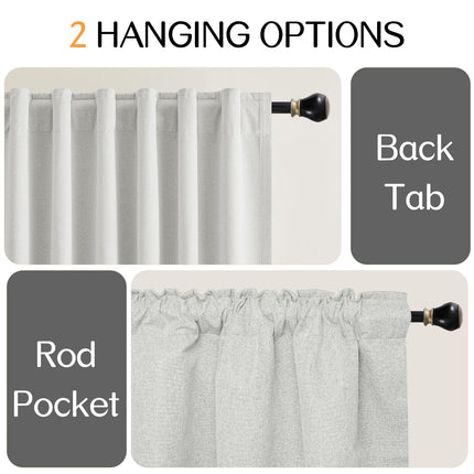 Dreaming Casa 100% Blackout Curtains 100x84 Inches Long 1 Panel Greyish White