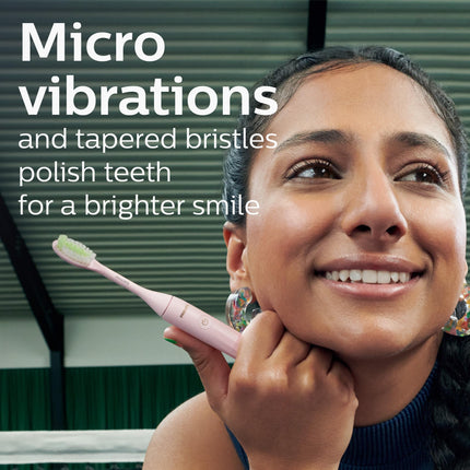 Philips One by Sonicare Electric Toothbrush Heads, Motorized Sonicare Toothbrush Heads, Brush Head Pack (2 Heads), Pink, BH1022/20