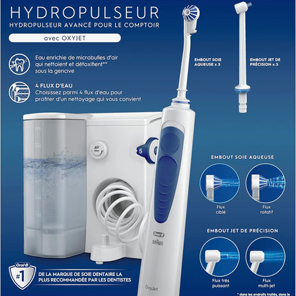 Oral-B Water Flosser, Oral Irrigator Handle with 6 Nozzles