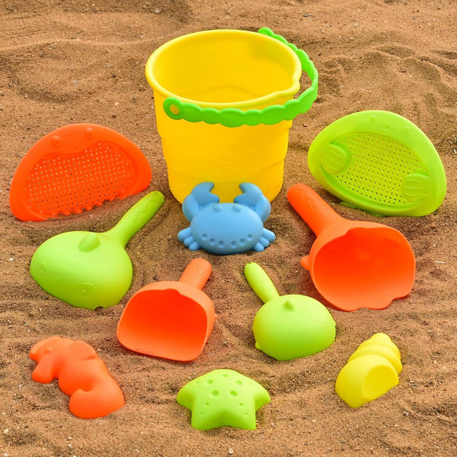 FUN LITTLE TOYS 10Pcs Beach Sand Toys Set