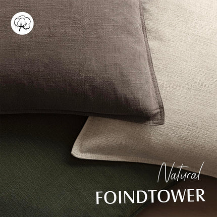 Foindtower 12x20" Pack of 2 Linen Soild Throw Accent Lumbar Cushion Case Boho Farmhouse Pillowcase for Chair Couch Sofar, Light Coffee X004GUDY81
