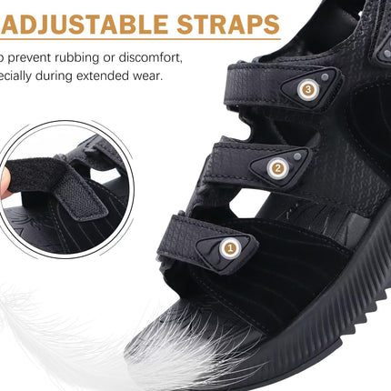 ONCAI Women's Hiking/Walking Sandals with Arch Support & Adjustable Straps, Black