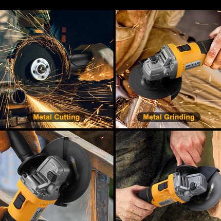 MAXCULAR Angle Grinder Cordless Compatible with DEWALT, 8500 RPM Brushless Power Motor, 4-1/2-Inch to 5-Inch, 3 Variable Speeds Power Grinder Tool for Cutting, Grinding, Polishing TOOL ONLY