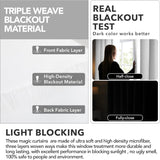 Deconovo Pure White 50% Room Darkening Curtains, Patio Door Blackout Curtains for Dining Room/Living Room/Bedroom, 52W x 84L Inch, 2 Panels