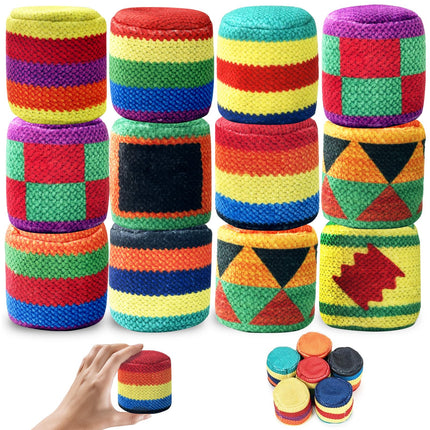 Jogcoys 12PCS Knitted Footbag Juggling Balls for Beginners, Combining Coordination and Fun, Ready-to-Use for Indoor & Outdoor Party Game