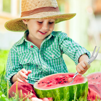 2Pcs Watermelon Cutter, Stainless Steel Watermelon Slicer 3-in-1 Fruit Slicer Portable for Home Party Watermelon Cutter Slicer Tool, Thicken Stainless Steel Fruit Cutter Watermelon Slicer Cutter Tool