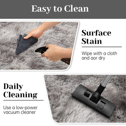 Cinknots Area Rugs Fluffy Carpet Modern Living Room Bedroom Nursery Dorm Soft Non-Slip Carpet Large Modern Indoor Shaggy Carpet Room Home Décor (Grey White, 3.9'x 5.2'（120 * 160cm）)