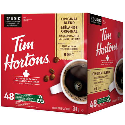 Tim Hortons Original Coffee blend, Single Serve Keurig K-Cup Pods, Medium Roast, 48 Count