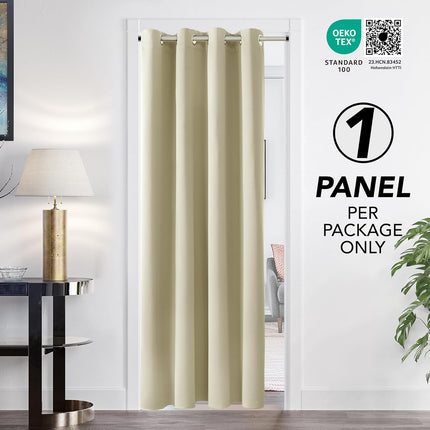 Deconovo Blackout Curtains,1 Panel, Beige, 52 W x 95 L Inch Long Curtain, Nursery