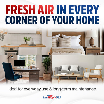 LIFESUPPLY USA ER798 1-PACK True HEPA + Carbon Filter RP-AP001-F1 | Fits Renpho RP-AP001, RP-AP001S & RP-AP002 Air Purifiers