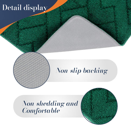 Walensee Indoor Doormat, Front Door Mat for Entrance (90×150cm Green) Machine Washable Entryway Rug, Non Slip Trapper Door Rugs Absorbent Dirt Low Profile Shoes Scraper Inside Floor Mats for Entry…