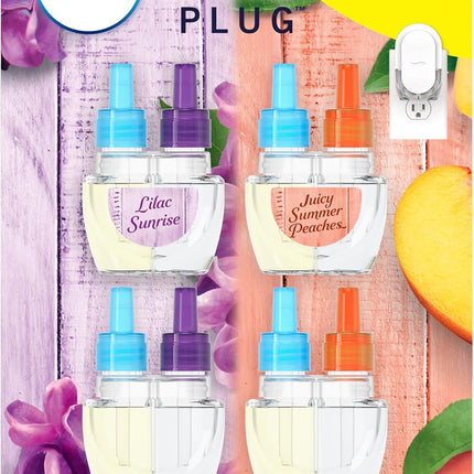 Febreze 4 Count Plug-In Air Freshener, Odor-Fighting Scented Oil Refill for Home, Bathroom & Kitchen, 0.87 oz Refills