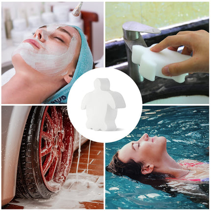 18pcs Oil Absorbing Scum Sponge for Hot Tub, Pool Sponge Oil Absorber Hot Tub Accessories Floating Oil & Scum Absorber for Pool & Spa, Turtle Shape (White)