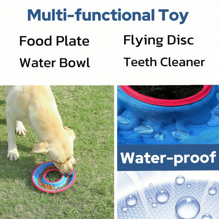 Flying Discs Dog Toy, Pet Interactive Training Fetch Toy Floating Water Soft Saucer Dog Medium/Large Breeds Great for Beach and Pool