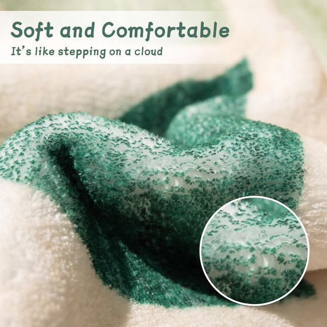 MUJOO Green Washable Rugs 8x10',Boho Area Rugs for Living Room Bedroom,Large Throw Floor Carpet Non Slip Soft Modern Abstract Sage Green