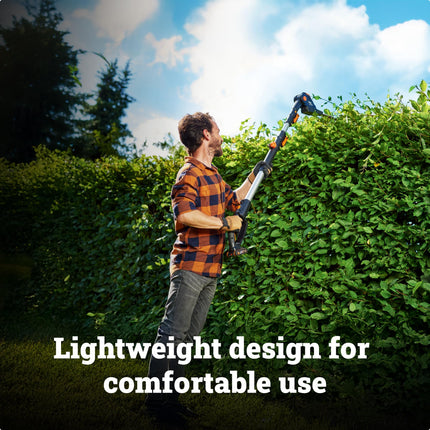 WORX WG252 20V 20" Cordless Hedge Trimmer, Reach Up to 12 Feet, Extended Pole, 180° Rotation Head, PowerShare