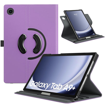 TiMOVO Rotating Case for Samsung Galaxy Tab A9+/A9 Plus 11 Inch 2023 SM-X210/X216/X218, 90 Degree Rotating Stand Cover, Support Auto Wake Sleep, Orchid Purple