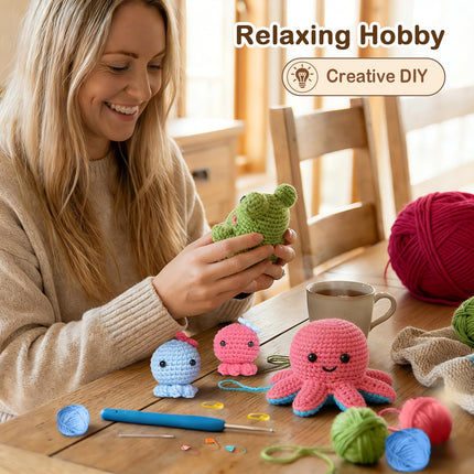 Ktmeor Crochet Octopus Starter Kit for Beginners