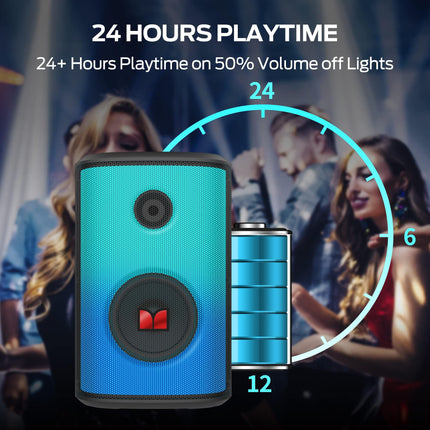 Monster Sparkle Bluetooth Speaker Loud, 120W Peak Portable Speaker with Powerful Sound and Heavy Bass, Full-Screen Colorful Lights, 30H Playtime, AUX, USB Playback, Waterproof,Suitable for Parties.
