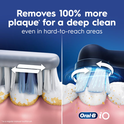 Oral-B iO6 Electric Toothbrush, for a Deep Clean and Whiter Teeth, Opal Grey, iO Series 6 with 1 Toothbrush, 1 Brush Head, and 1 Travel Case