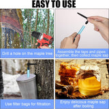 Maple Syrup Tree Tapping Kit, 12pcs Maple Syrup Tubes 12pcs Maple Taps with 2pcs Maple Sap Filters Maple Sugaring Starter Kit for Beginners Maple Sap Collectors