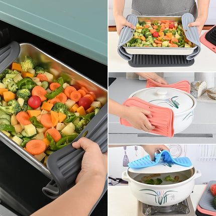 Smithcraft Silicone Trivets for Hot Dishes, Pots and Pans, Hot Pads for Kitchen, Heat Resistant Mat Quartz Countertops, Silicone Mats for Kitchen Counter, Table Pot Holders Trivet mat Set 2 Dark Grey