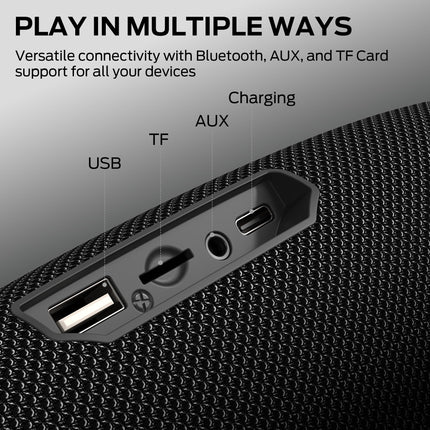 Monster S380 Bluetooth Speaker, Portable Speaker with 40W Stereo Sound, Bluetooth 6.0, 20H Playtime, IPX6 Waterproof, TWS Pairing, Support AUX/TF Card, Wireless Speaker for Outdoor, Travel, Party